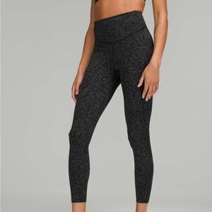 Lululemon Base Pace High-Rise Tight 25” Intertwined Camo Deep Coal Size 14 #202